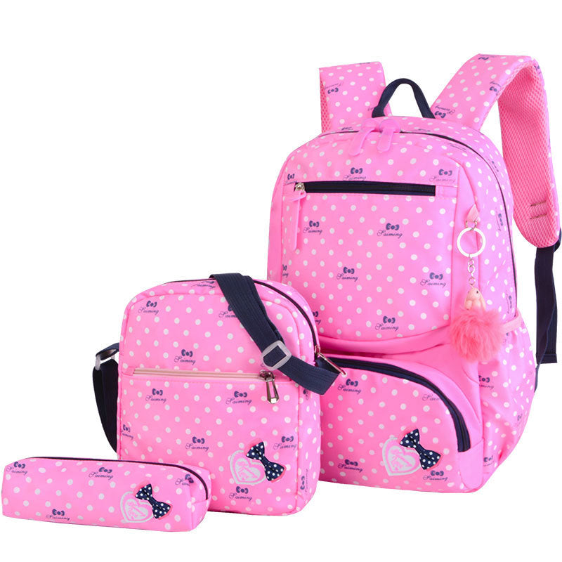 Korean princess style backpack with bags