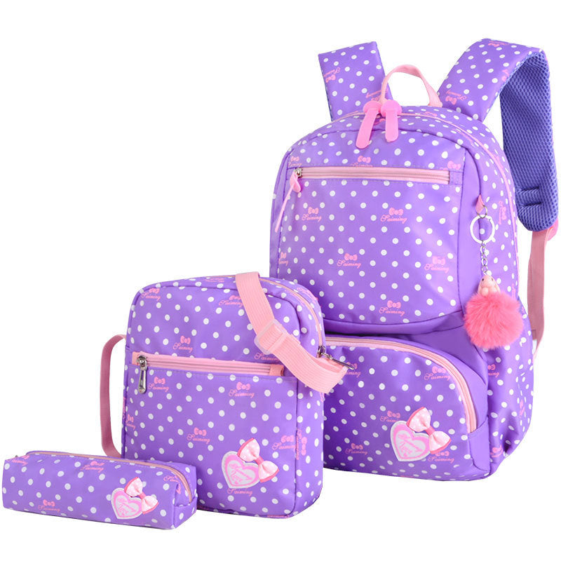 Korean princess style backpack with bags